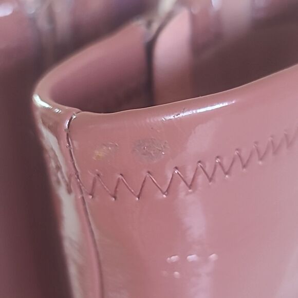 Jeffrey Campbell LA Siren Bootie Dark Rose Patent Ankle Boots Size 8.5 - Picture 9 of 16